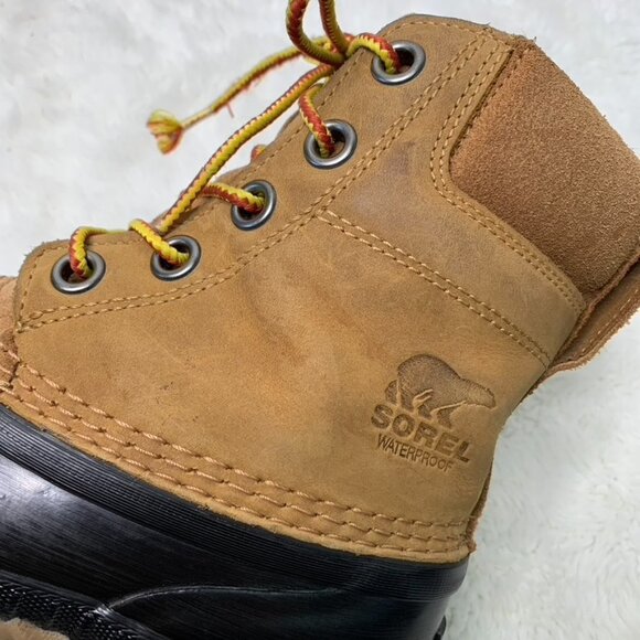 Sorel 1891-286 Kids Brown Waterproof Lace Up Duck Boots Size 3 - Picture 6 of 16